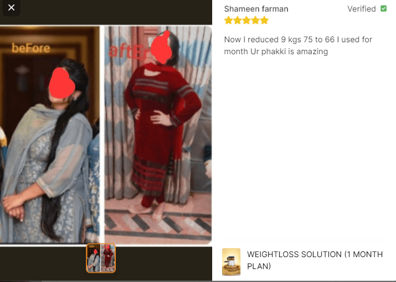 Phakki By Rubina (1 Month Plan)